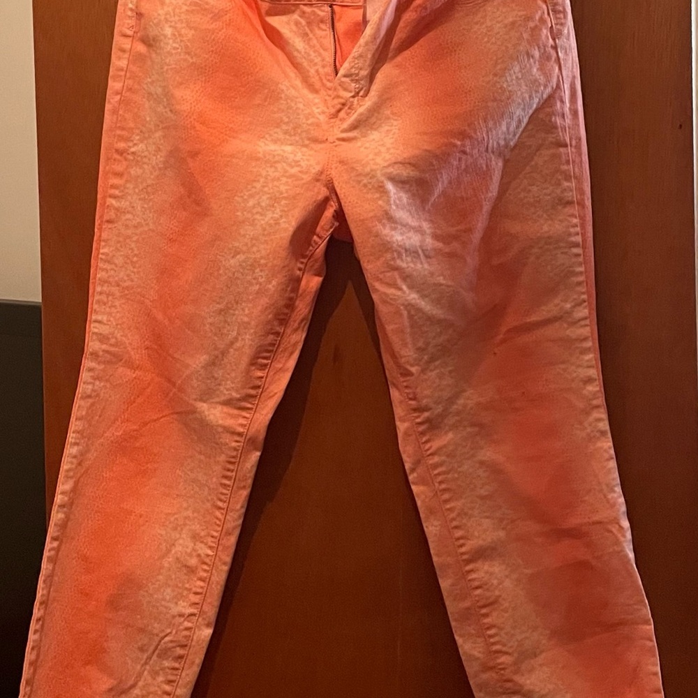 Jaclyn Smith Snake Printed Coral Pants
